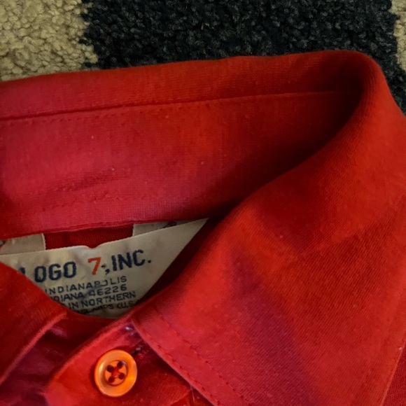 VINTAGE 80s Kansas City Chiefs KC Logo 7 Red Button Pocket NFL Polo Medium RARE - Picture 4 of 6